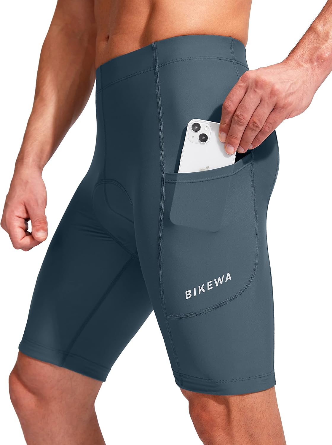 Thumbnail 1 de Bikewa Men’s Bike Shorts with 3D Padded Cycling Chamois, UPF 50+ and Zipper Pockets