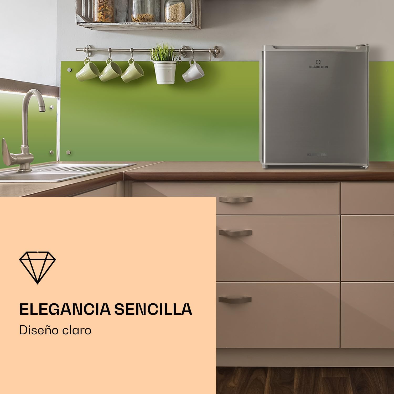 Detalle 2 de Klarstein Mini Congelador Vertical 🧊 Portátil para Casa y Oficina