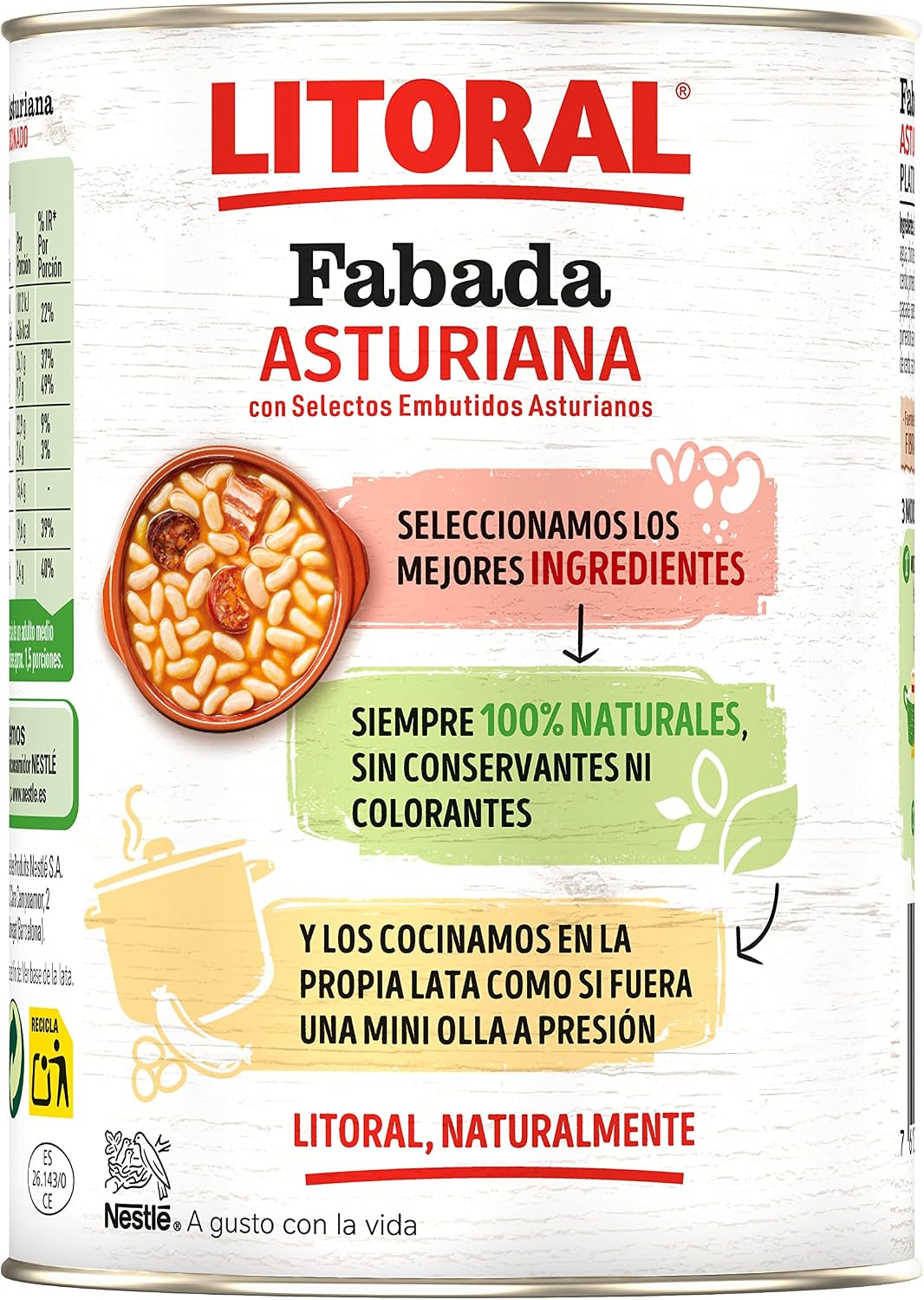 Thumbnail 5 de LITORAL Fabada Asturiana Sin Gluten 🍲 Pack 6x420 g