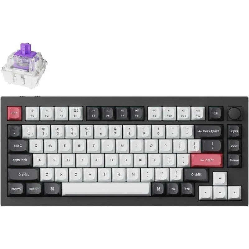Detalle de Keychron Q1 HE Hall Effect Magnético 75% RGB inalámbrico con knob – rendimiento y precisión para gamers y escritura