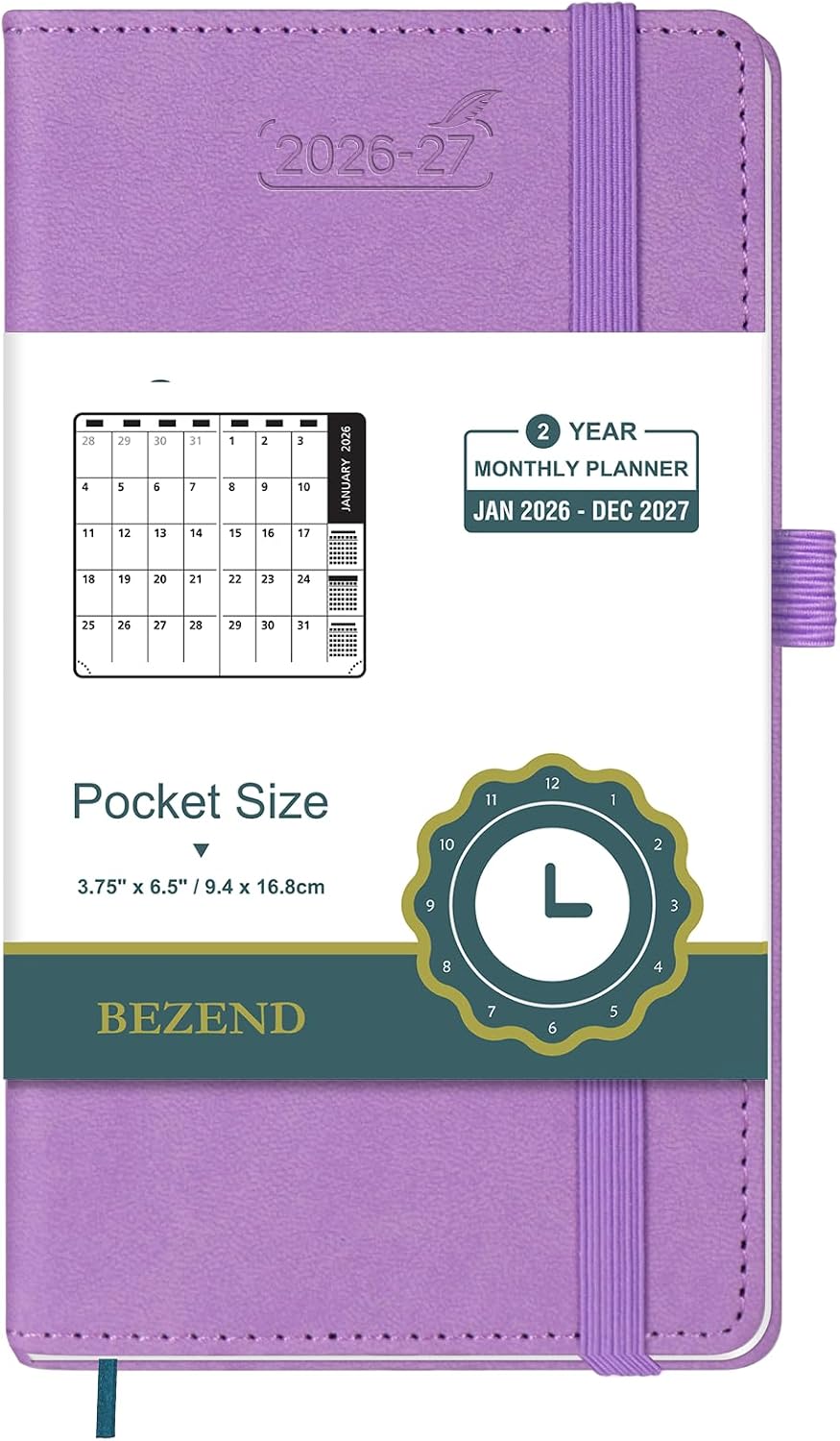 Thumbnail 6 de BEZEND 2 Year Pocket Diary 2026-27 16.5 x 9 cm