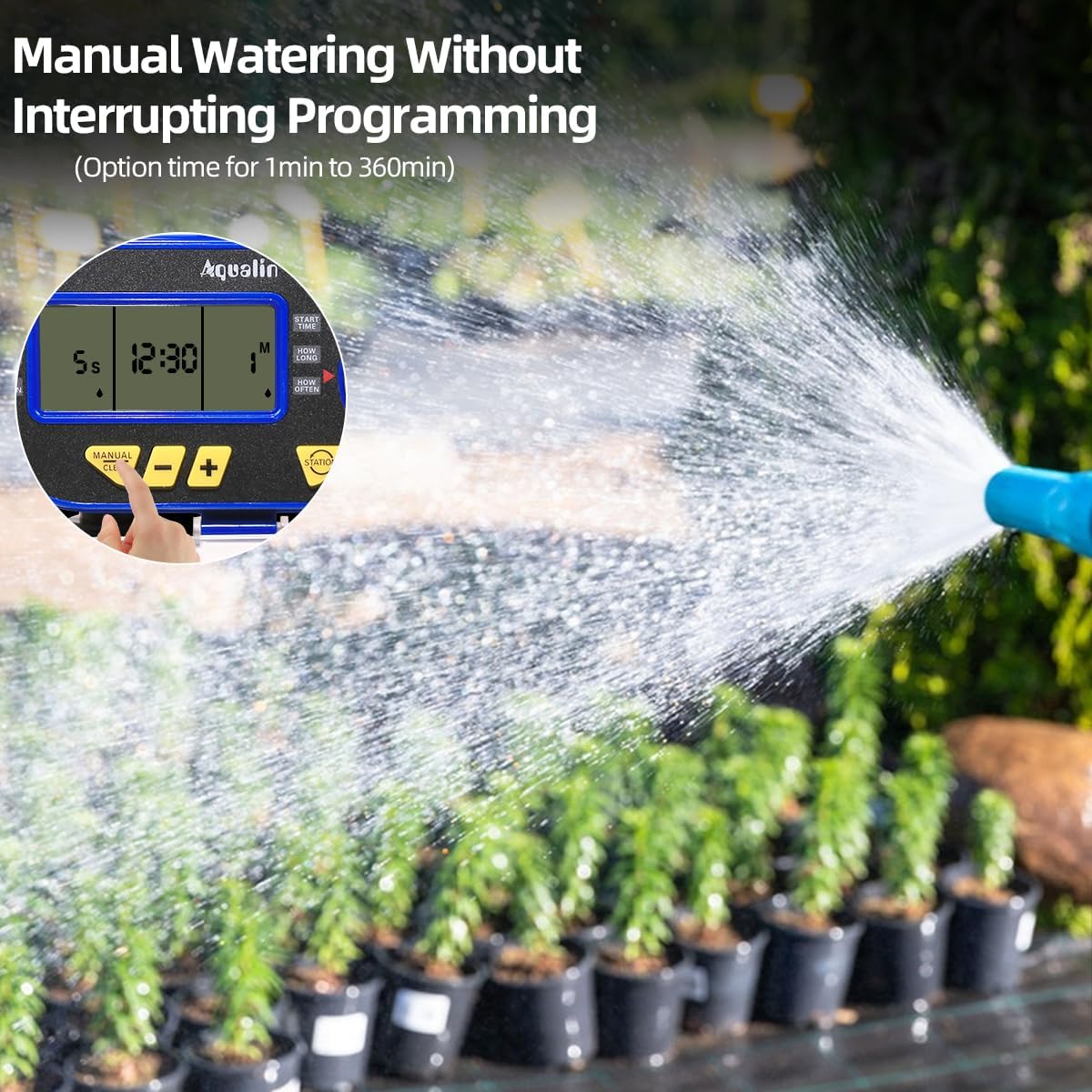 Thumbnail 4 de Aqualin timer per irrigatori con 2 uscite, due valvole programmabili e Rain Delay