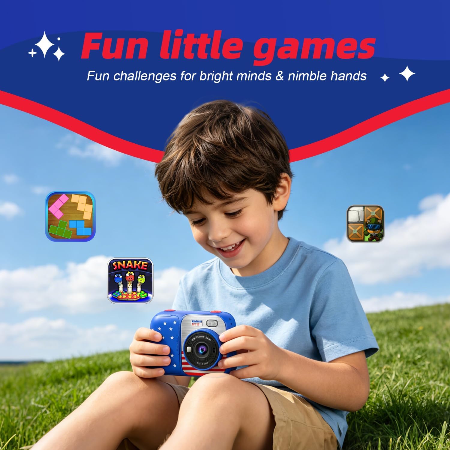 Thumbnail 5 de HOOMOON P97 Kids Instant Print Camera, 1080p Video, 5 Paper Rolls