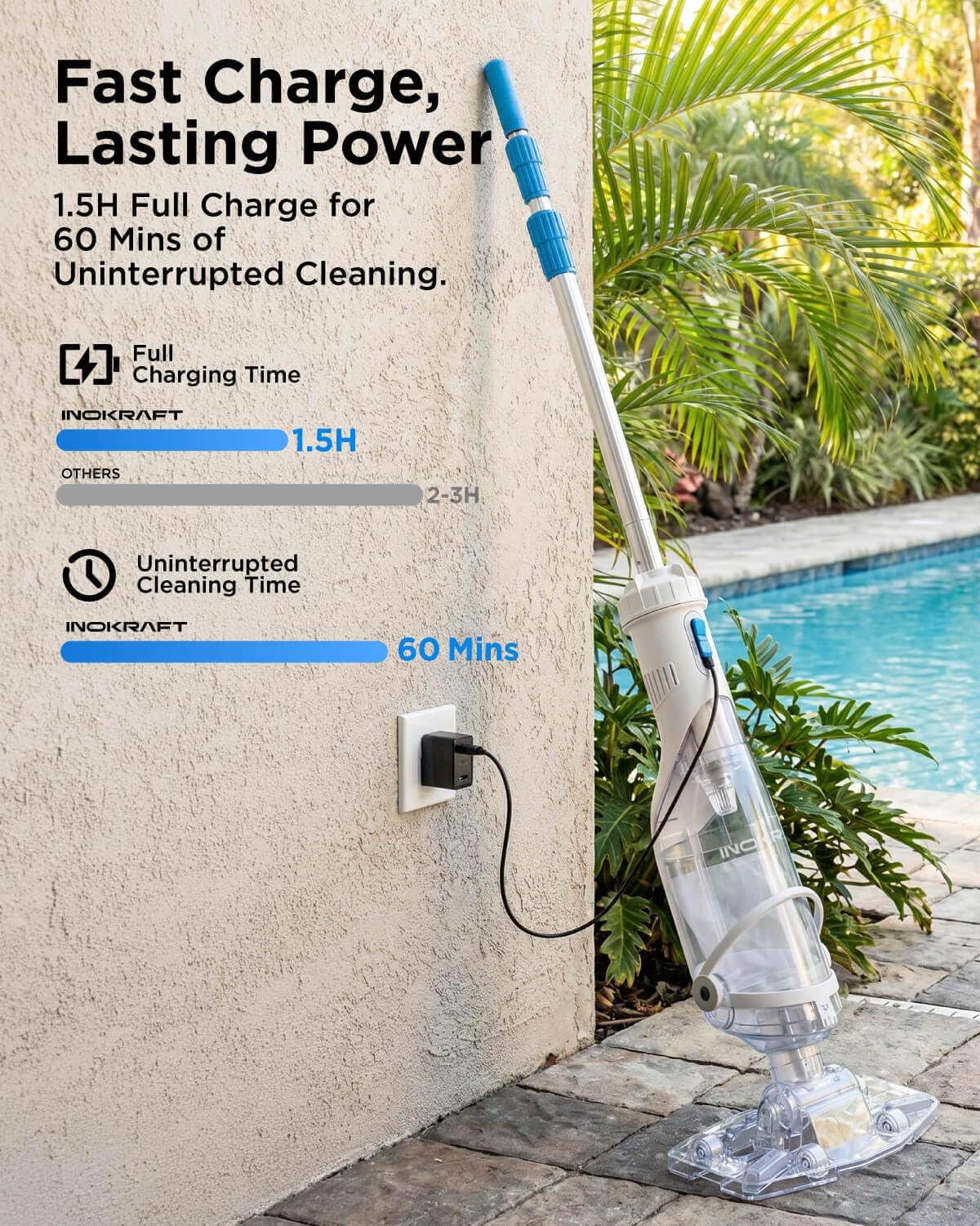 Detalle 2 de InoKraft Cordless Pool Vacuum 18.5 GPM