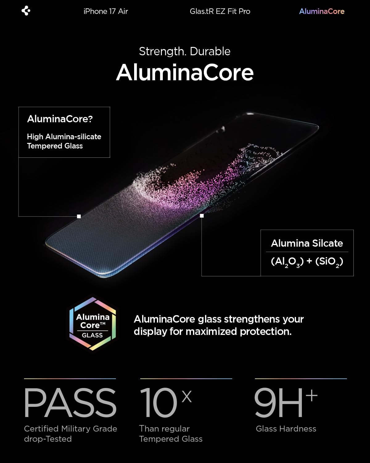 Thumbnail 3 de Spigen Glas.tR EZ Fit Pro – Verre trempé 9H pour iPhone (2 pièces), pose facile