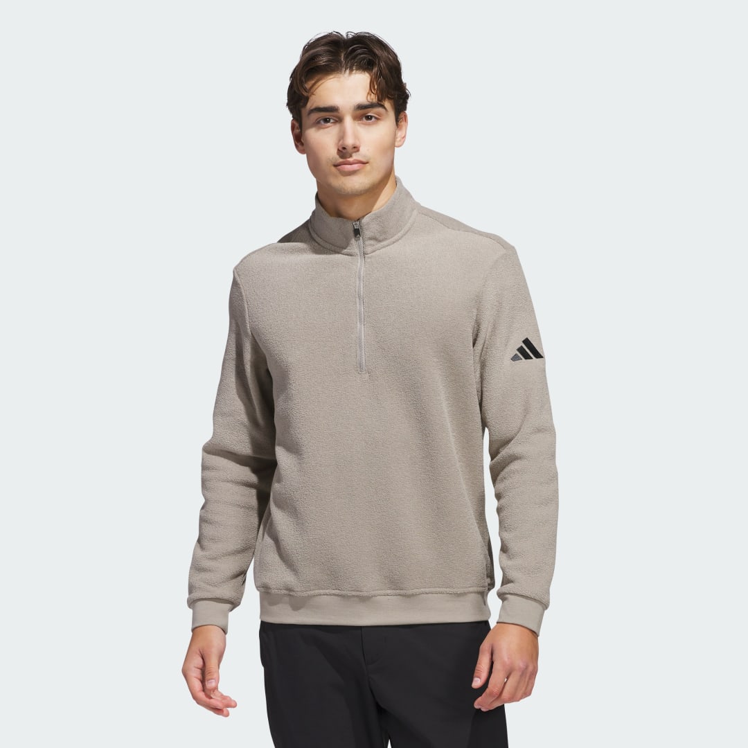 Detalle de Adidas Sudadera Ultimate365 Terry Cloth Quarter-Zip Beige