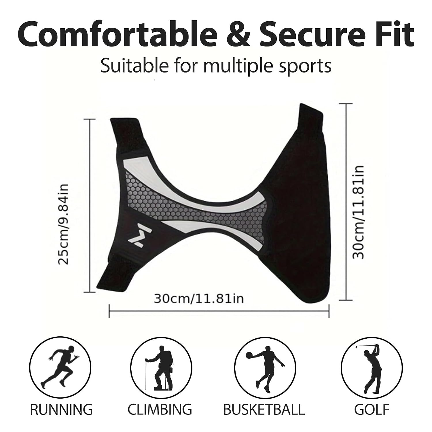 Detalle de Generic 2-Piece Ankle Braces, Adjustable Breathable Spandex, Grey