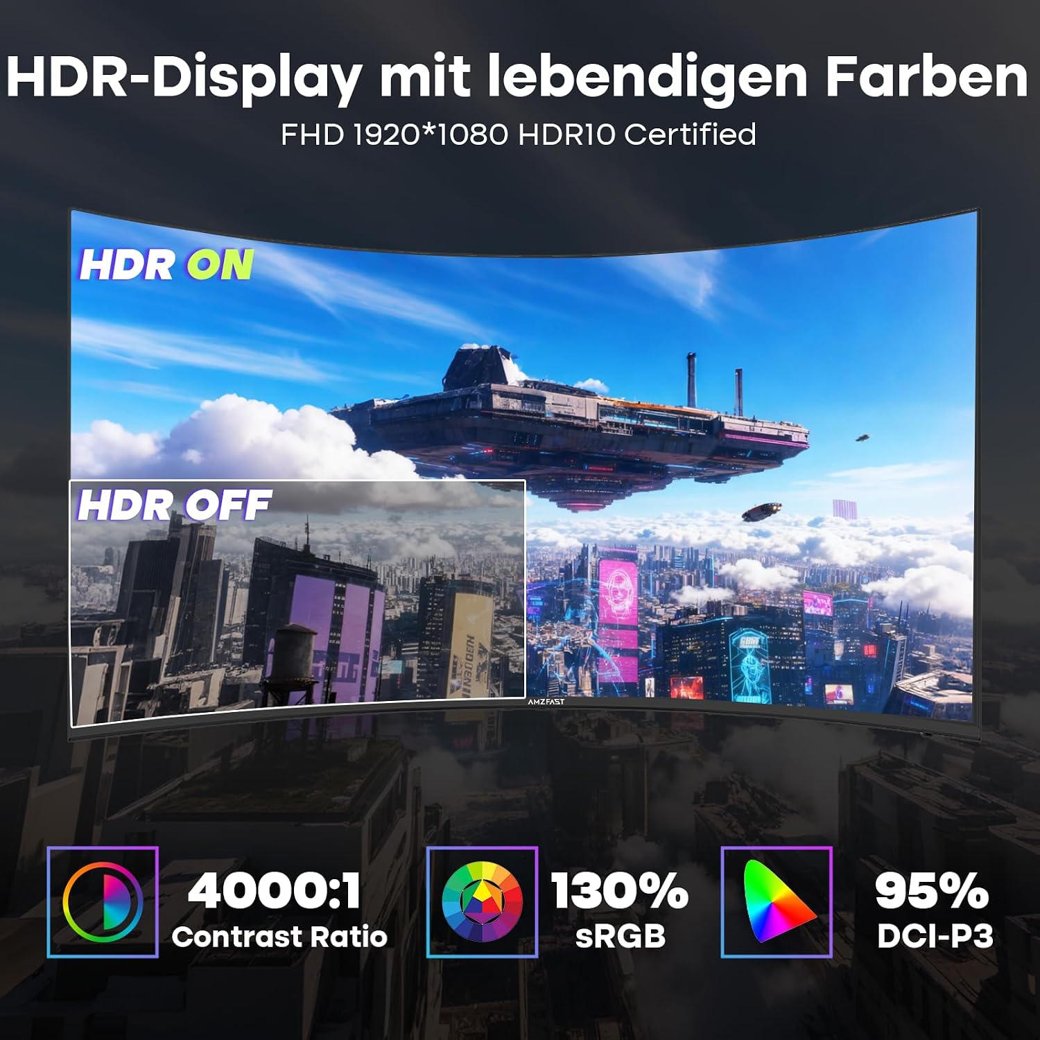 Thumbnail 3 de Amzfast AMZG27C1 Pro 27 Zoll Monitor