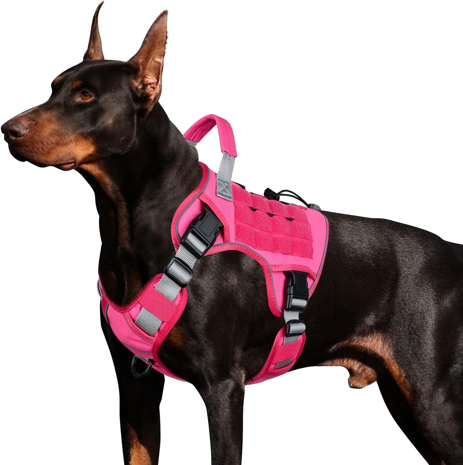 Thumbnail 6 de WINGOIN Tactical Dog Harness for Large Dogs (Khaki, L) — Heavy-Duty No-Pull Vest with Handle & Reflective Strip