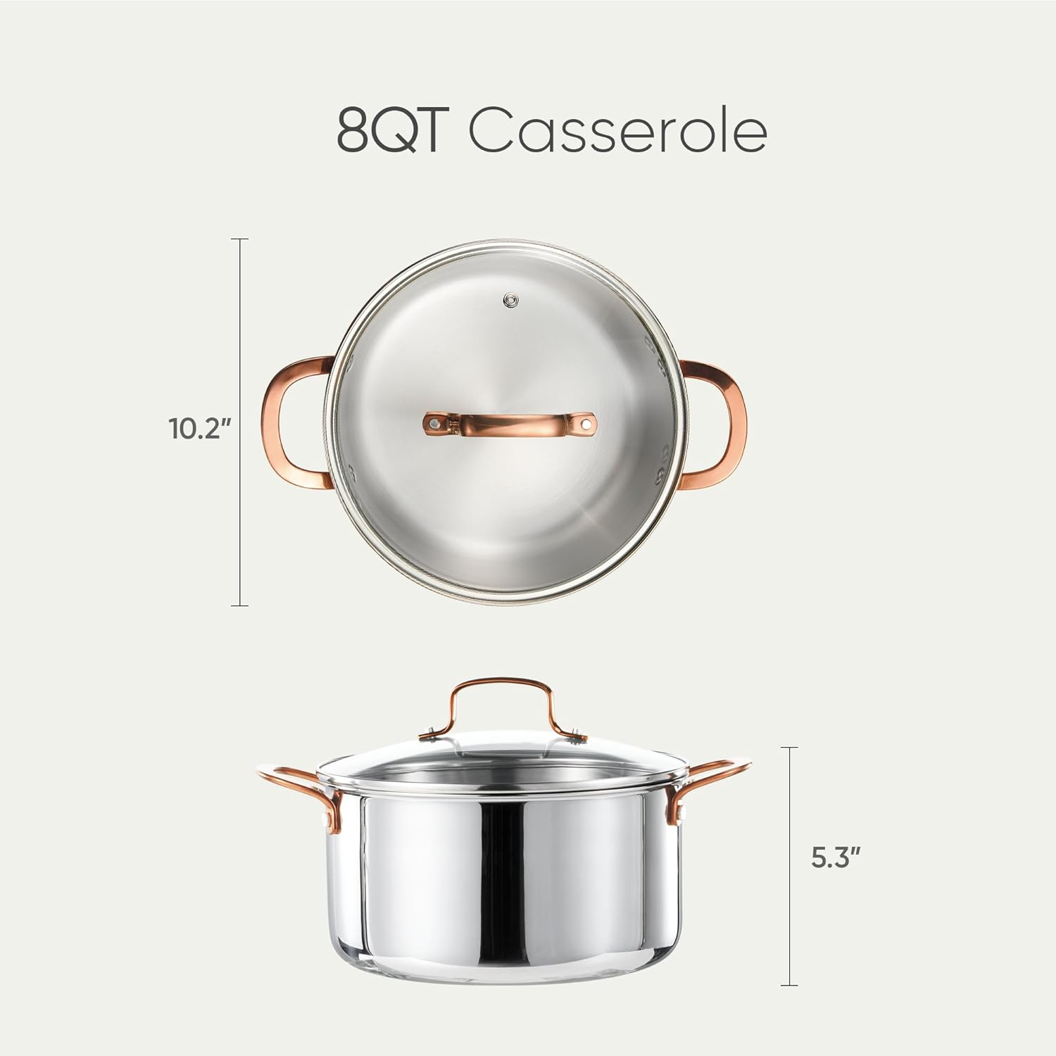 Thumbnail 1 de CAROTE 8 Qt Tri-Ply Stockpot