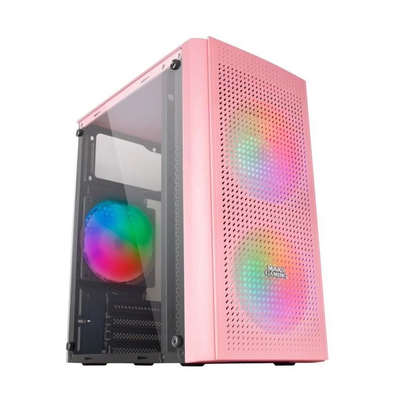 Detalle 2 de Mars Gaming MC300 FRGB USB 3.0 Rosa: caja compacta para setups gaming con estilo