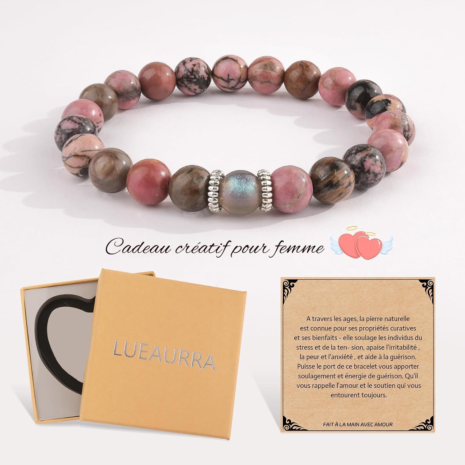 Thumbnail 2 de Lueaurra Bracelet pierres naturelles 17–19 cm 💍