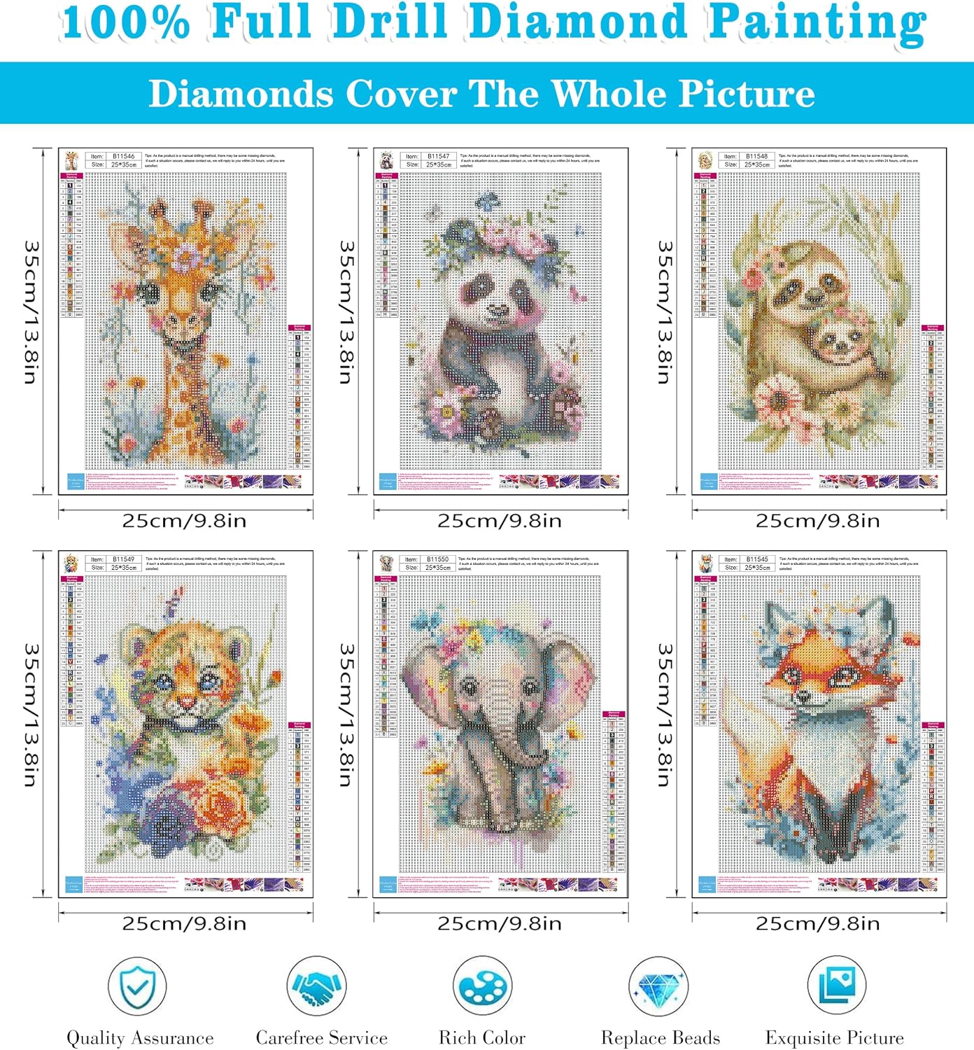Thumbnail 2 de Diamond Painting Kit, 6-Pack