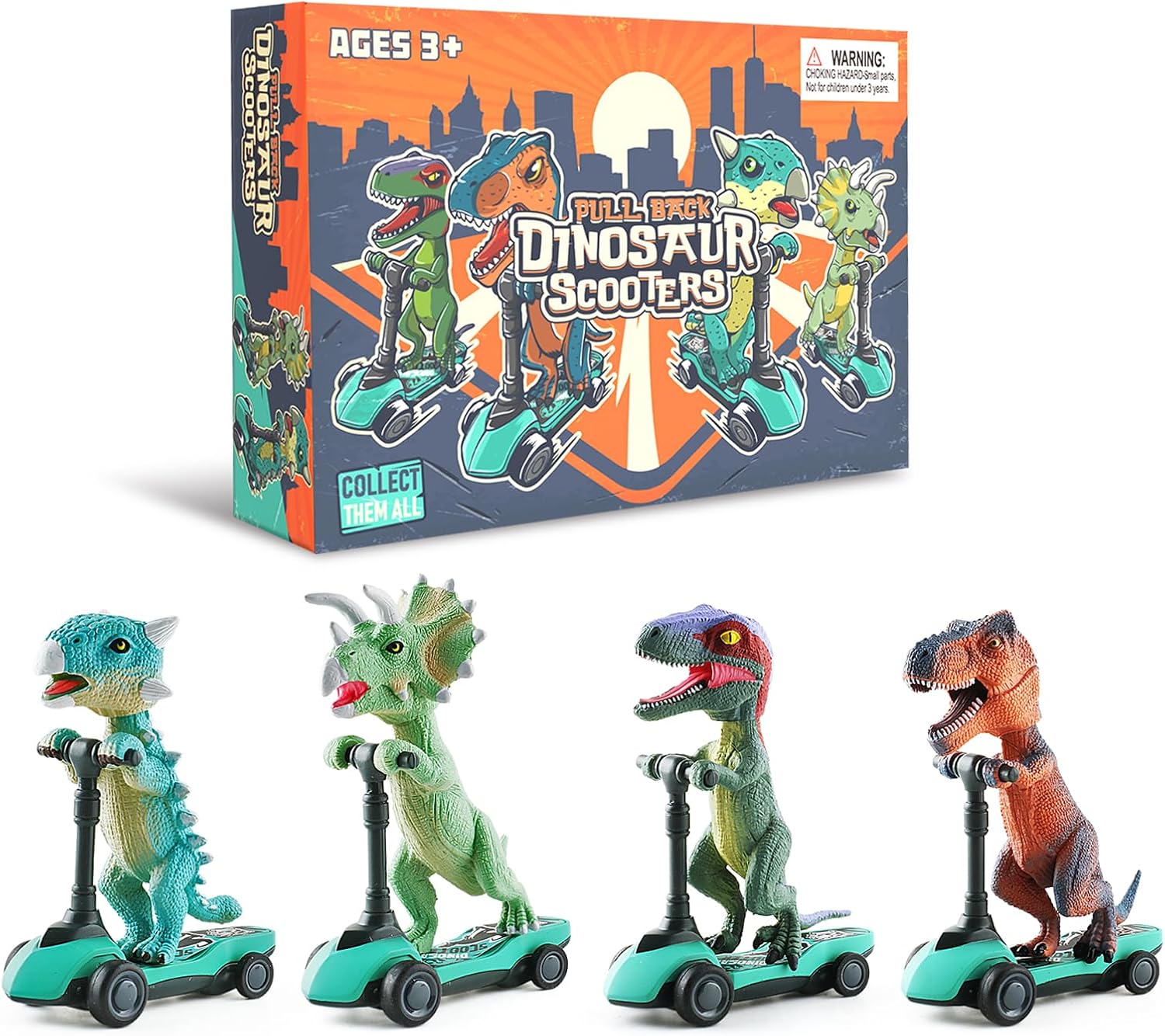 Thumbnail 5 de DINOBROS Dinosaur Scooter Toys 4-Pack