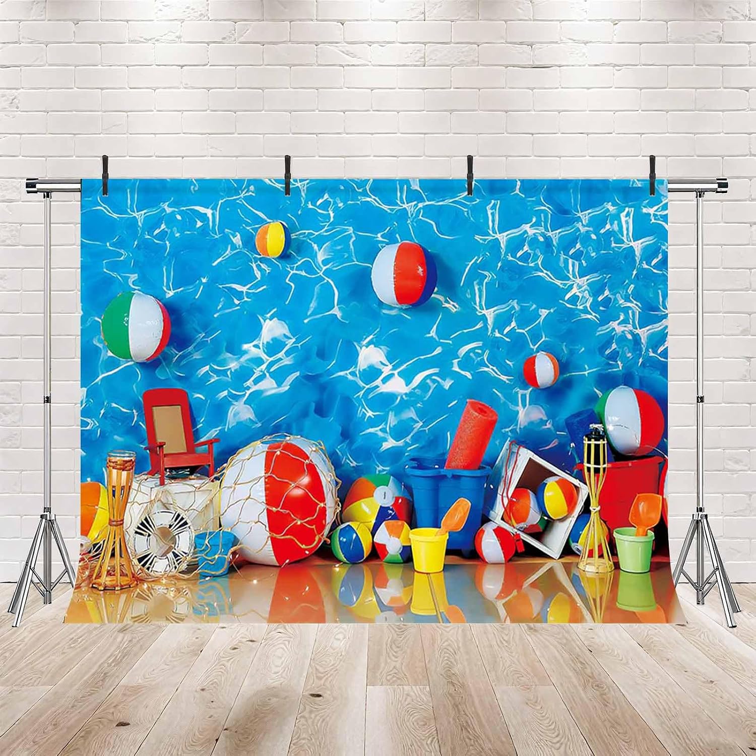 Detalle de MEHOFOND 7x5ft Summer Hawaiian Aloha Backdrop – Durable Polyester Photo Background for Parties and Portraits