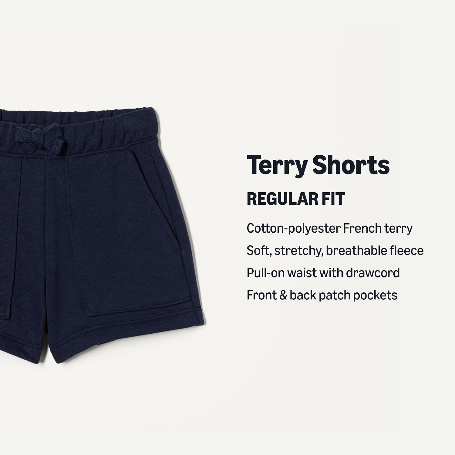 Detalle 2 de Amazon Essentials Girls French Terry Patch Pocket Shorts