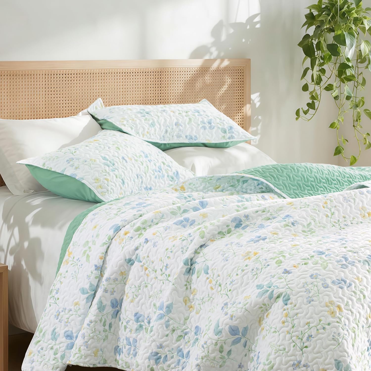 Detalle 2 de Floral Quilt Set, Queen Size