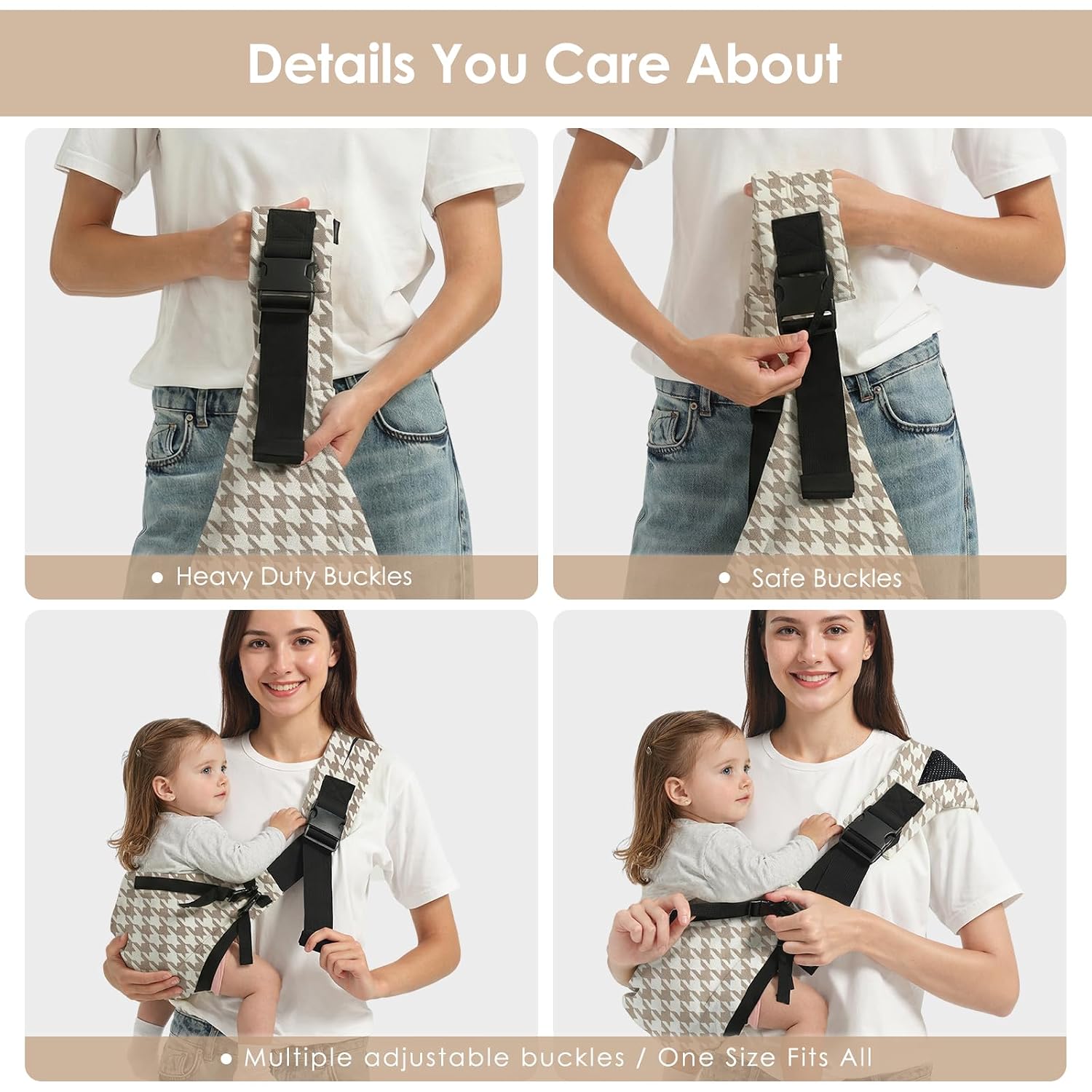 Detalle 2 de Shiaon Baby Sling Carrier 8–40 lb