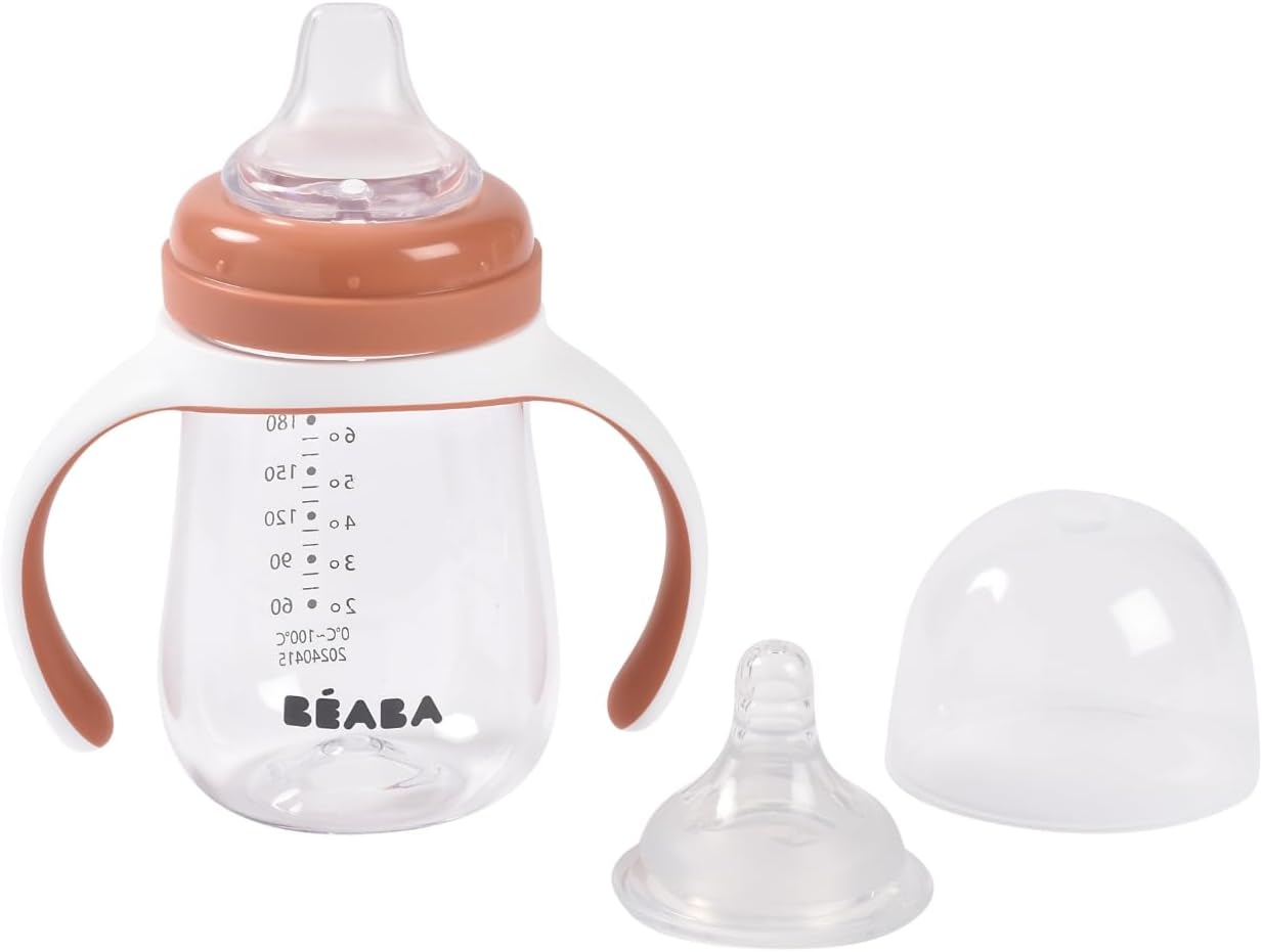 Detalle de BEABA 2 in 1 Sippy Cup – 210 ml Terracotta