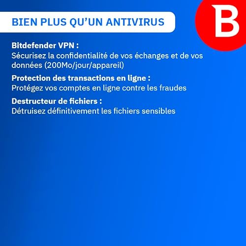 Detalle 2 de Bitdefender Antivirus Plus 2026 — 3 appareils, 2 ans, avec activation par courrier (PC)