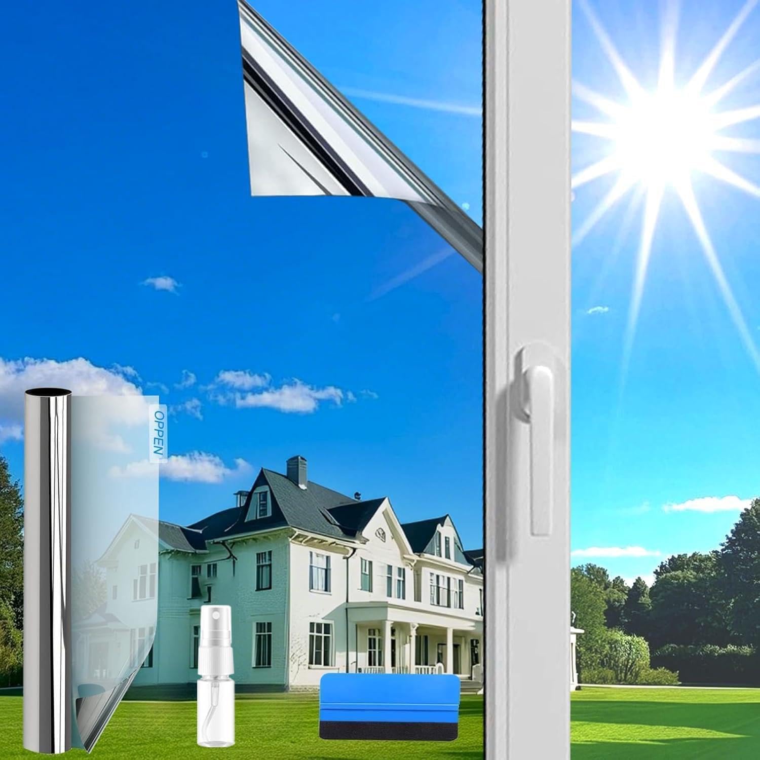 Thumbnail 6 de Evofensteere 70x200cm Silver One Way Window Film – Privacy, UV Blocking & Anti-Glare