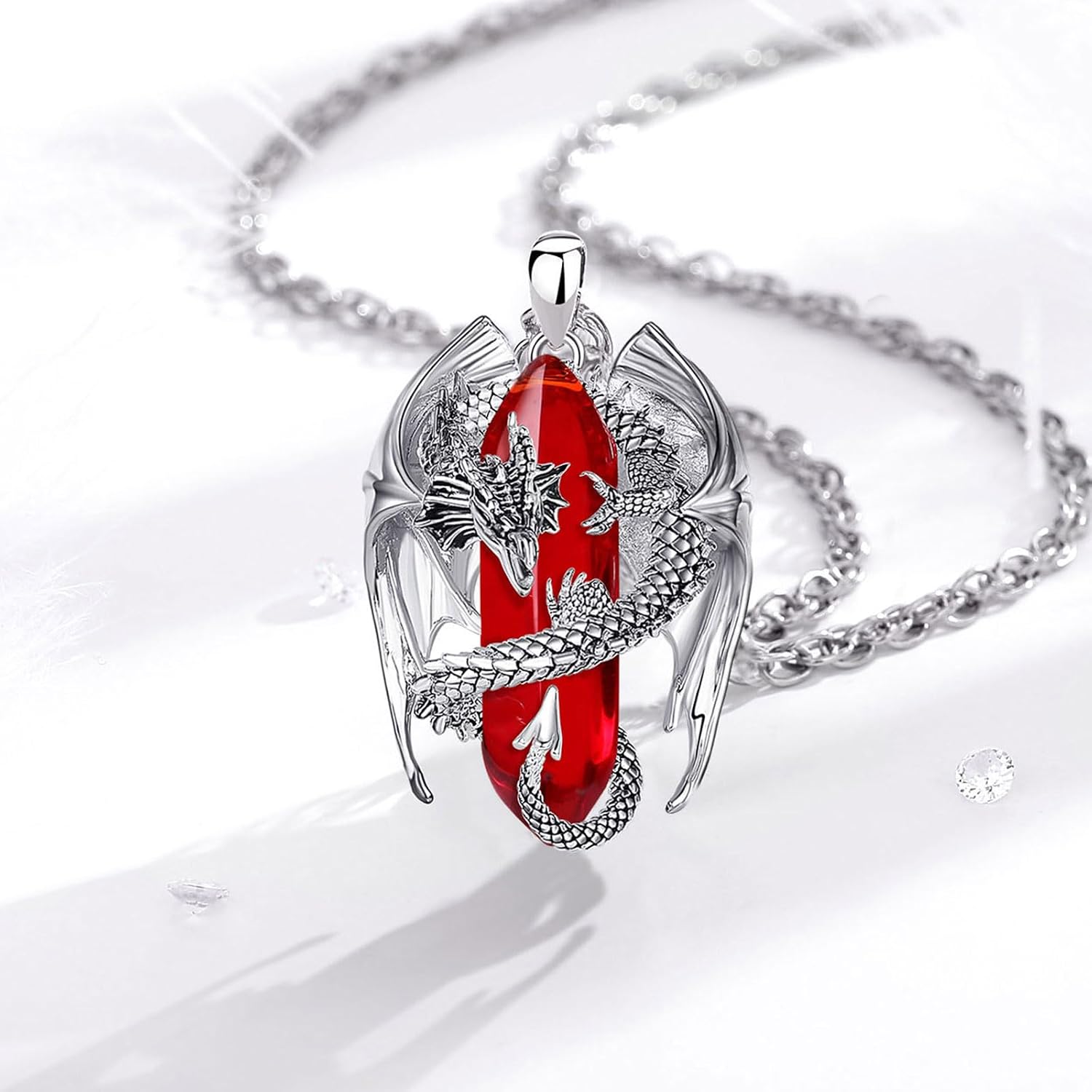 Detalle 2 de INFUSEU Kristall Drachen Kette 42,3 mm
