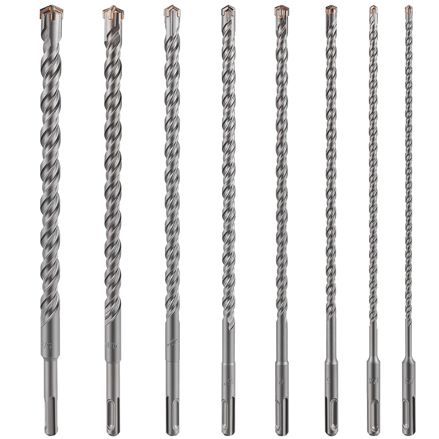 Detalle 1 de Wensilon XZCJZ063 Concrete Drill Bit Set, 3/16-Inch SDS, 10-Inch
