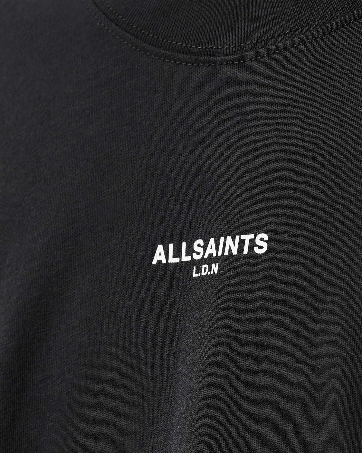 Detalle de Allsaints Mikro SS Crew T-Shirt Uomo — T-Shirt oversize a manica corta con girocollo