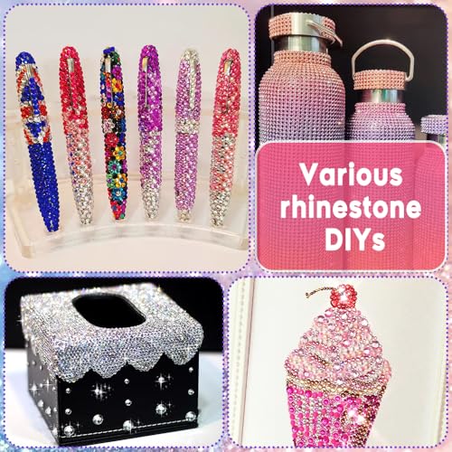 Thumbnail 4 de JOLCEEY 36000pcs Nail Art Rhinestones – 3mm Flat Back Gems in 40 Colours with Pick Up Tweezers and Pen