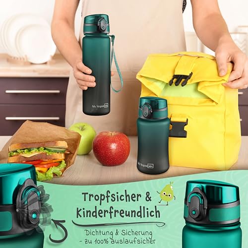Detalle de My Vesperbox Trinkflasche Kinder 750ML – Auslaufsicher, Kohlensäure Geeignet, BPA-frei, Spülmaschinenfest