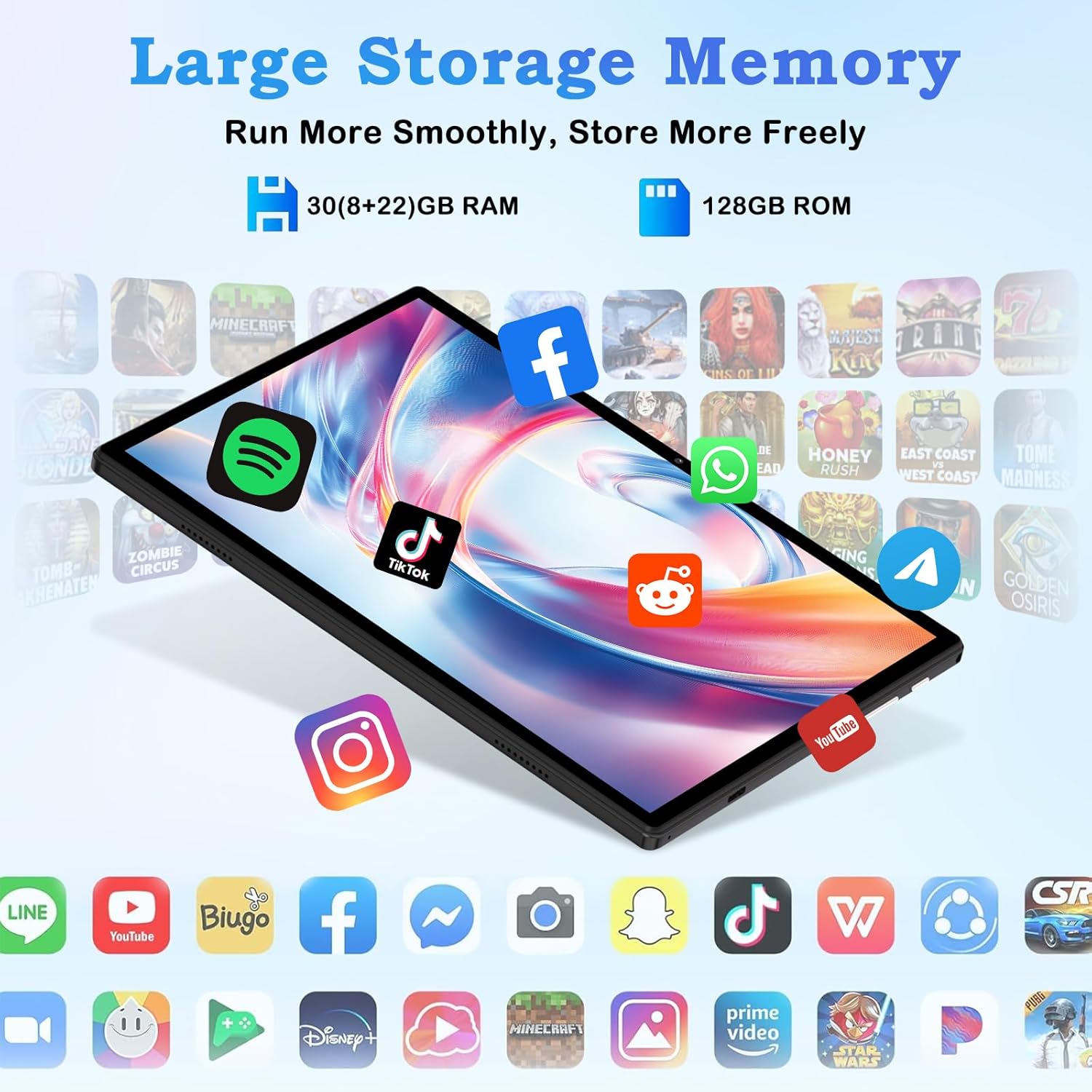 Thumbnail 3 de 10 inch Android tablet 30GB RAM 5G