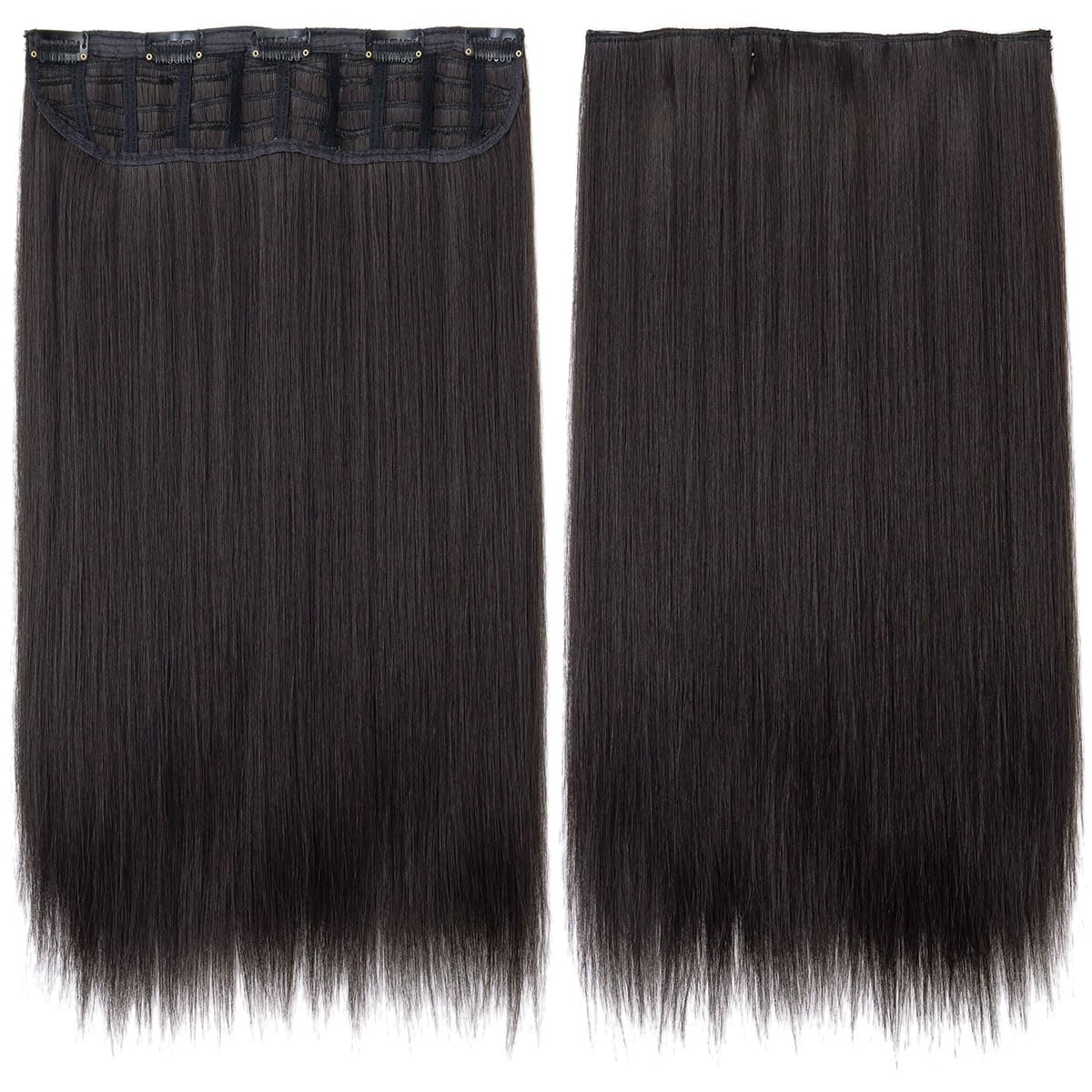 Thumbnail 2 de PARXITN Clip-in Haarverlängerung One Piece 5 Clips – 50 cm, Naturbraun