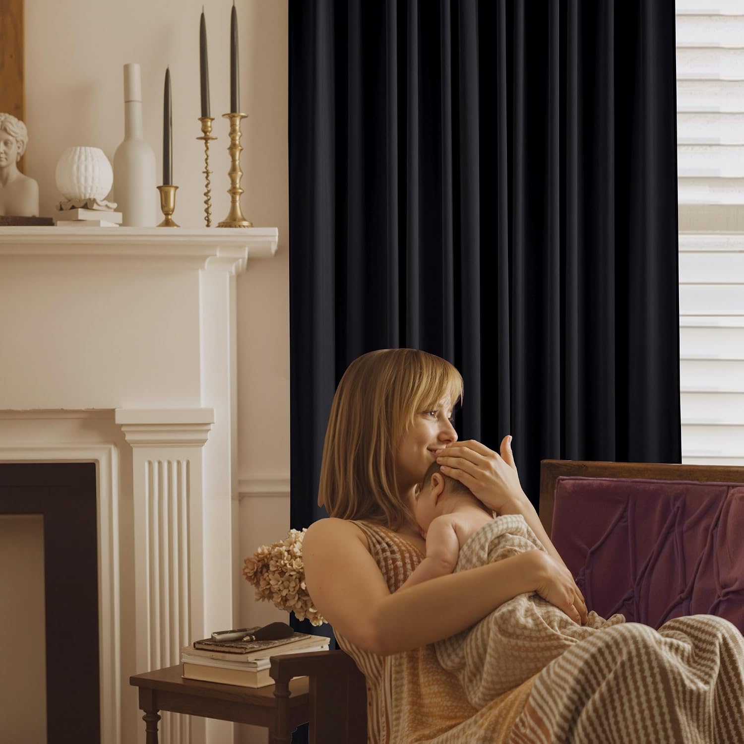 Detalle de NICETOWN Velvet Curtains, 96 Inches