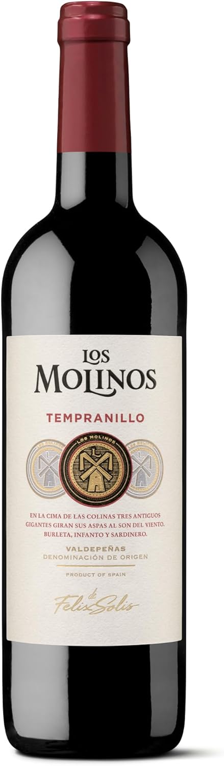 Detalle 2 de Los Molinos Tradición Tinto D.O. Valdepeñas 🍷 Pack 6x750ml