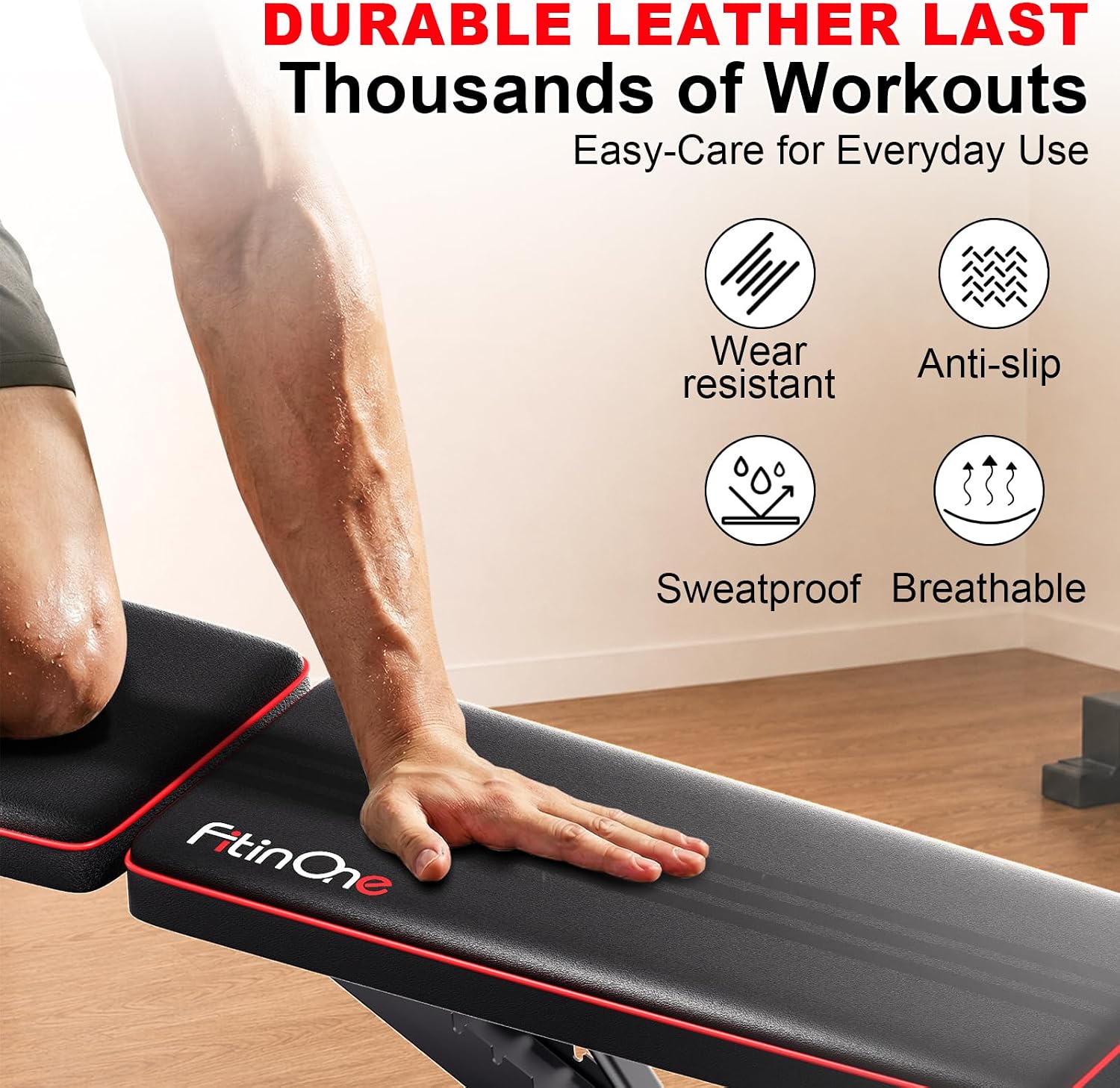 Thumbnail 6 de FitinOne FIT-002 Adjustable Folding Weight Bench, 660 lb Capacity, Carbon Steel