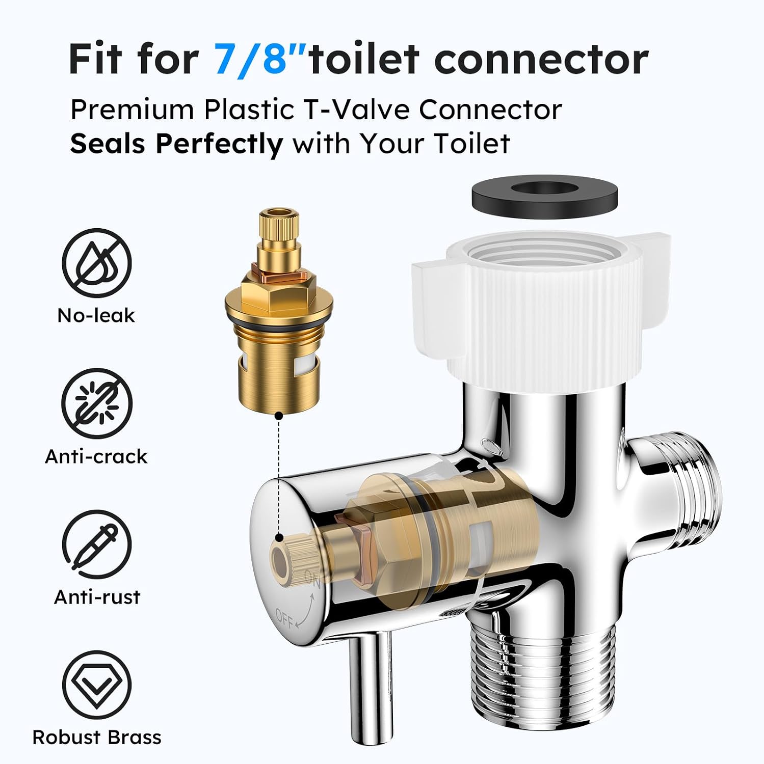 Detalle 2 de Arofa HBS02 Handheld Bidet Sprayer in Brushed Nickel with Adjustable Flow
