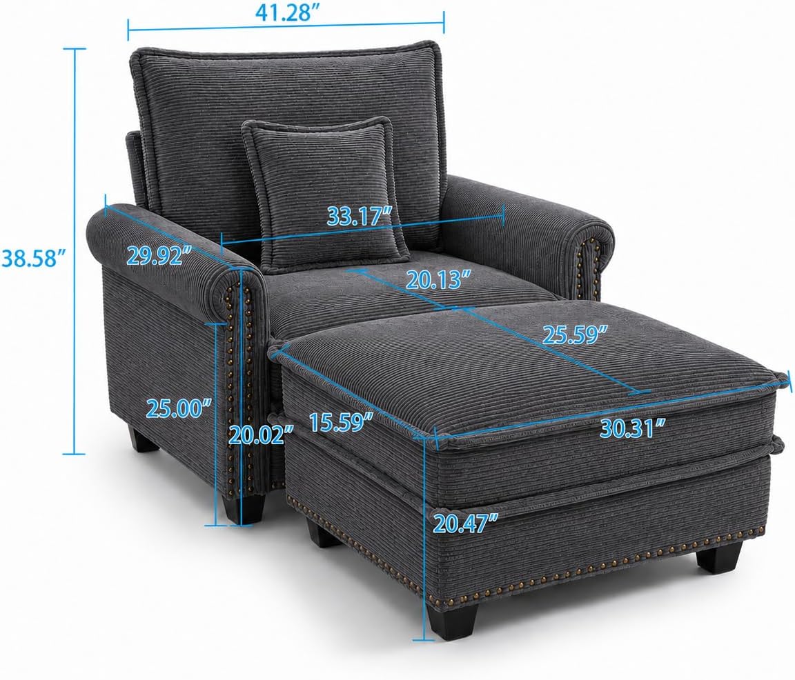 Detalle 2 de LUXSeatful Sofa with Ottoman, 42-inch