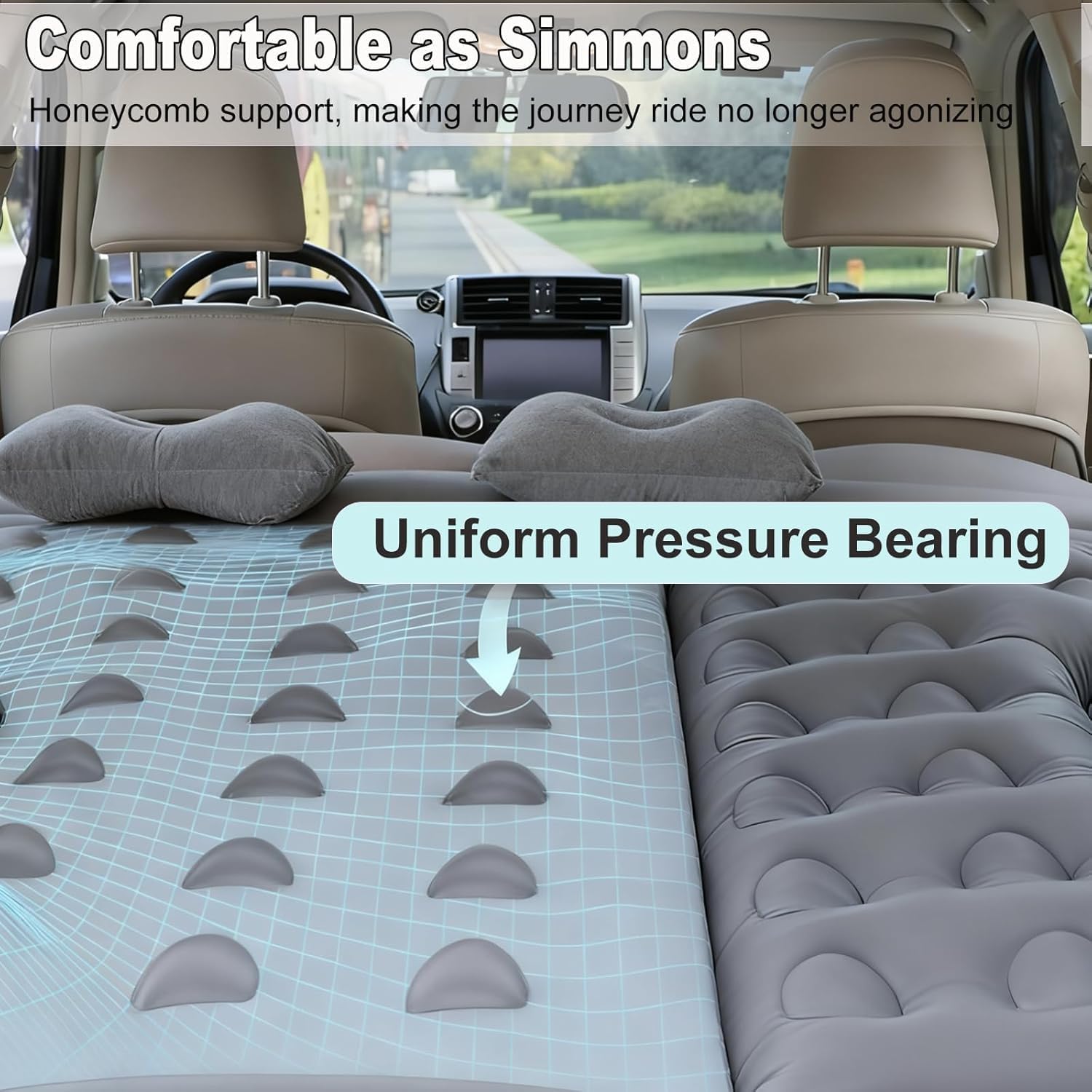 Detalle 2 de SUV car air mattress, flocked PVC