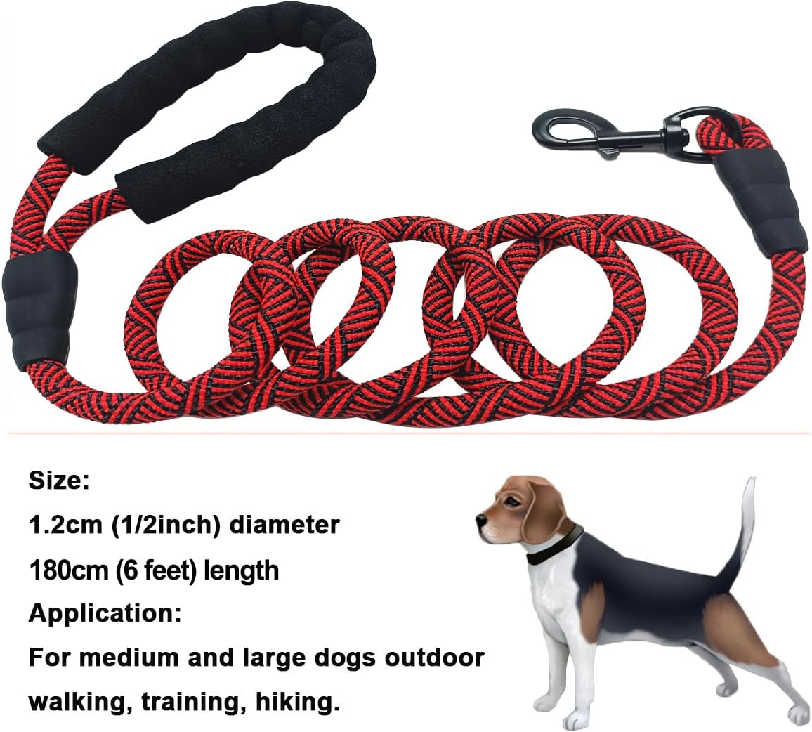 Detalle de MayPaw Heavy Duty Rope Dog Lead (1/2", 3–15 ft) with Soft Padded Handle