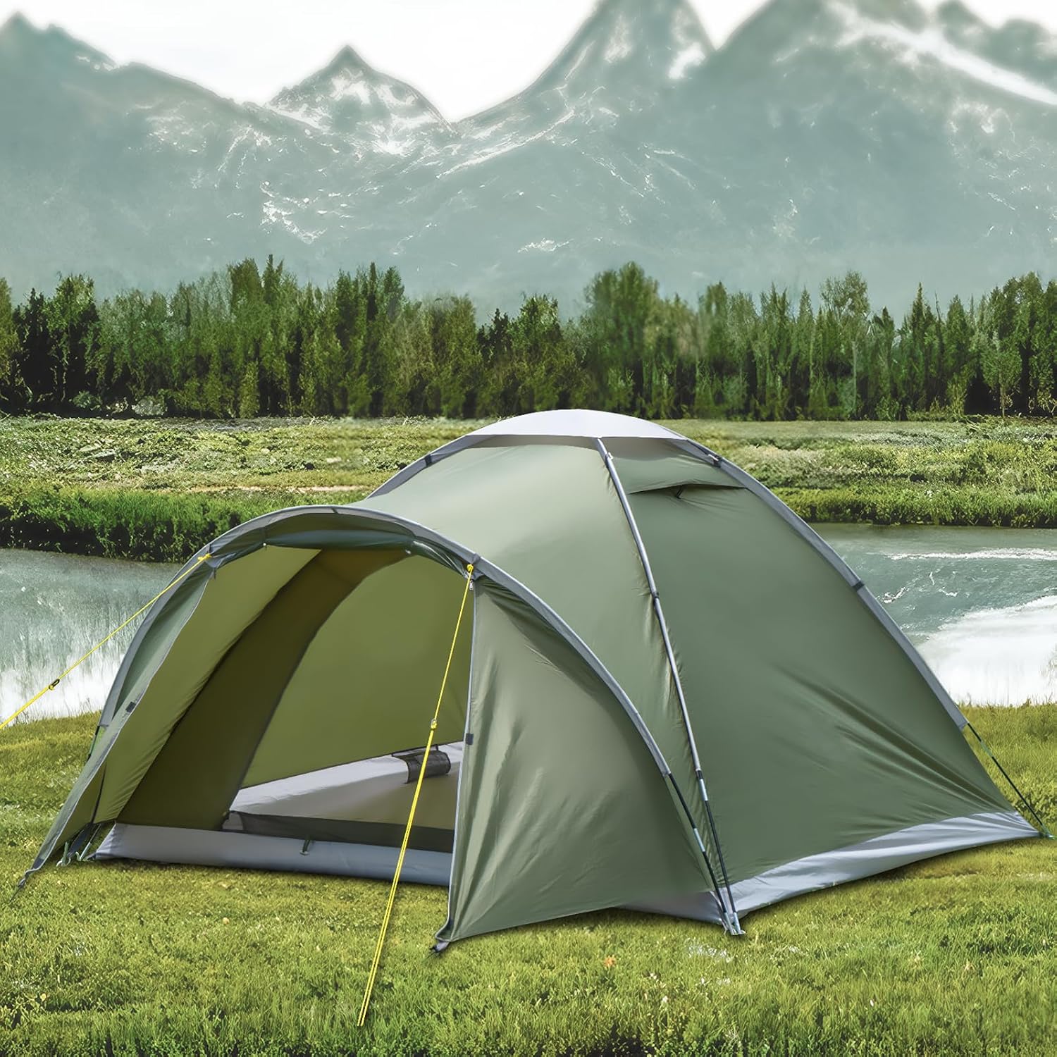 Thumbnail 6 de Zelt 2-4 Personen mit Vorzelt – Ultraleichtes Kuppelzelt für Camping, Trekking und Festival 2026 Upgrade