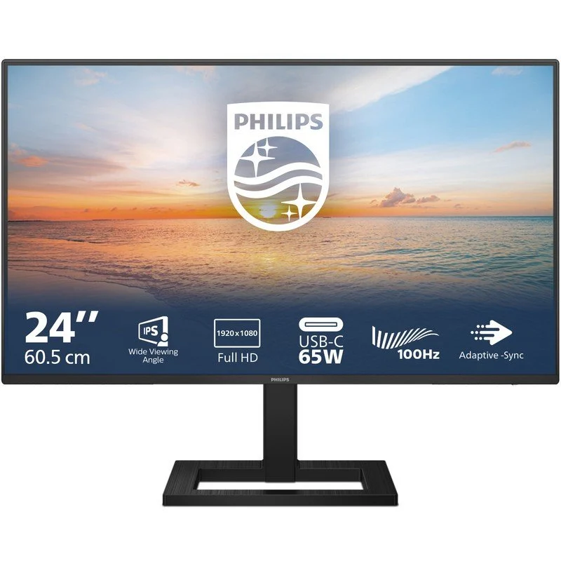 Detalle de Monitor Philips 24E1N1300AE/00: 23.8'' IPS 1080p, 100 Hz, USB-C y ergonomía avanzada