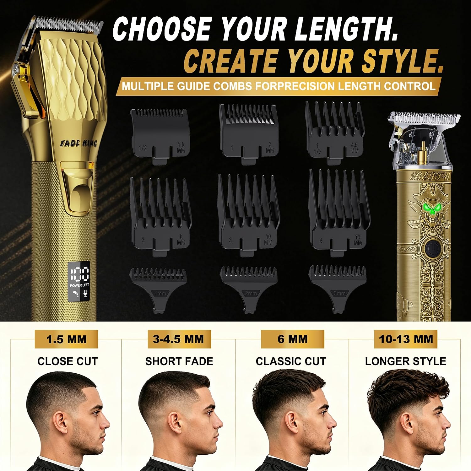 Thumbnail 5 de FADEKING Professional Hair Clippers with LCD Display ⚙