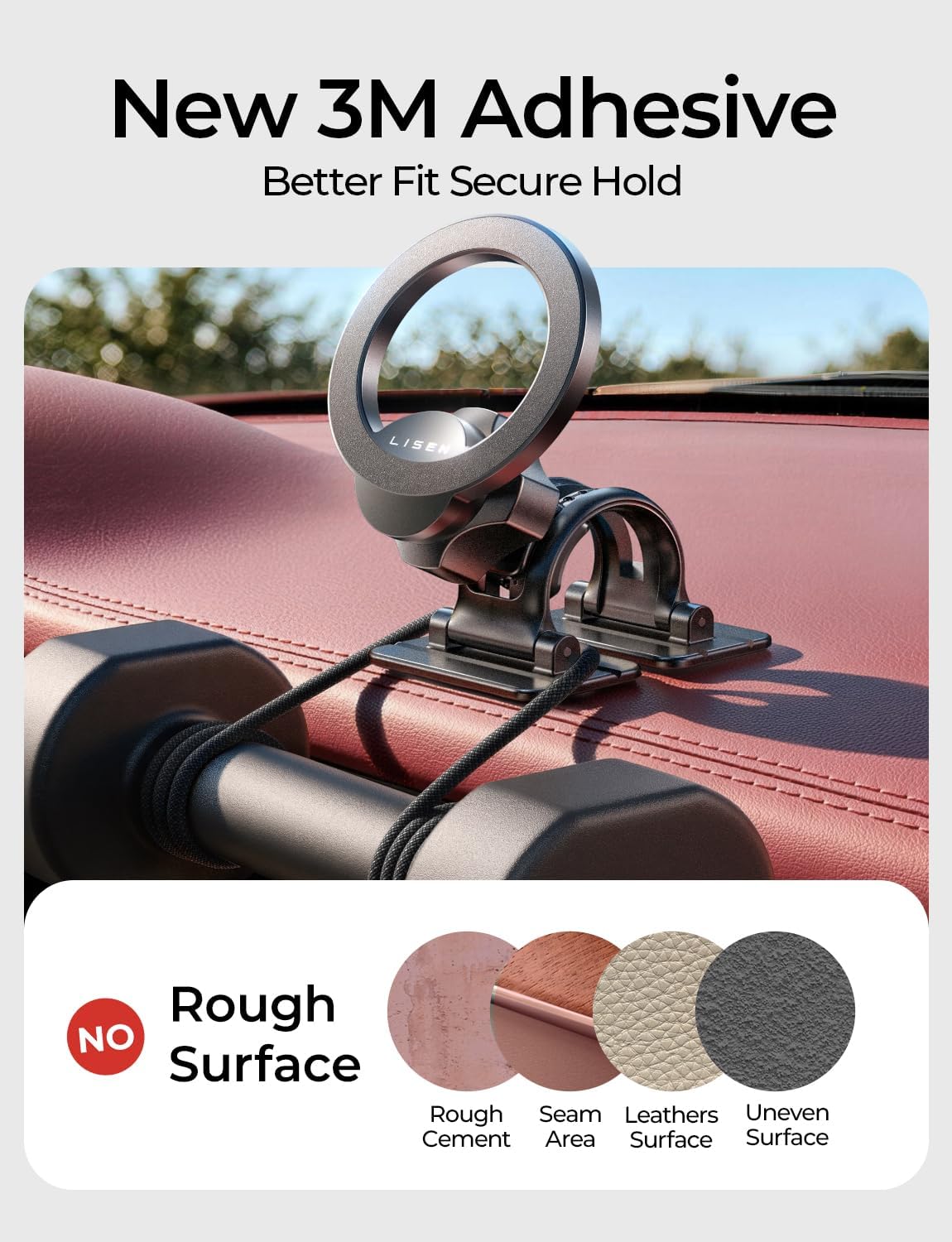 Detalle 2 de LISEN MagSafe Car Mount 2026 for iPhone