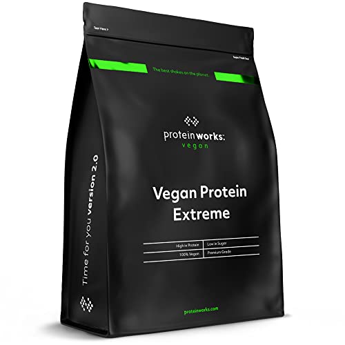 Detalle 2 de Protein Works Vegana Extreme 🌱 1kg | Prótein Vegetal y Sabor Caramelo