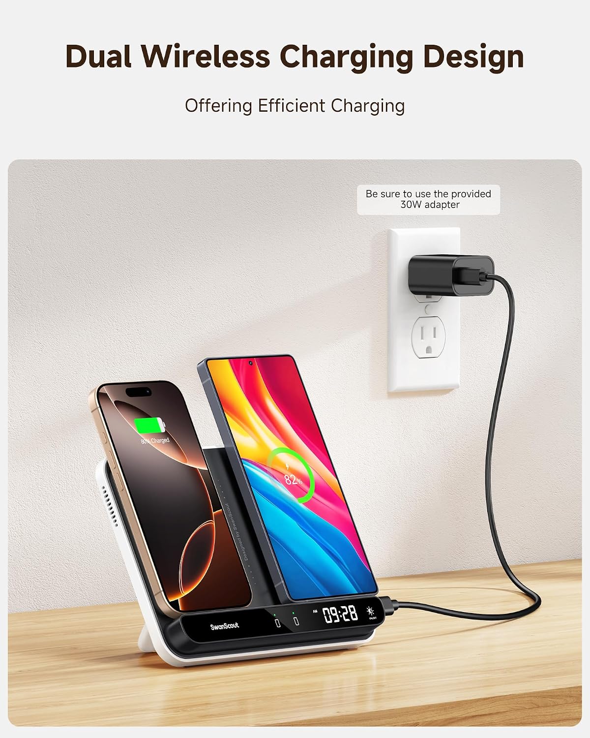 Thumbnail 1 de SwanScout 504 Dual Wireless Charger 30W
