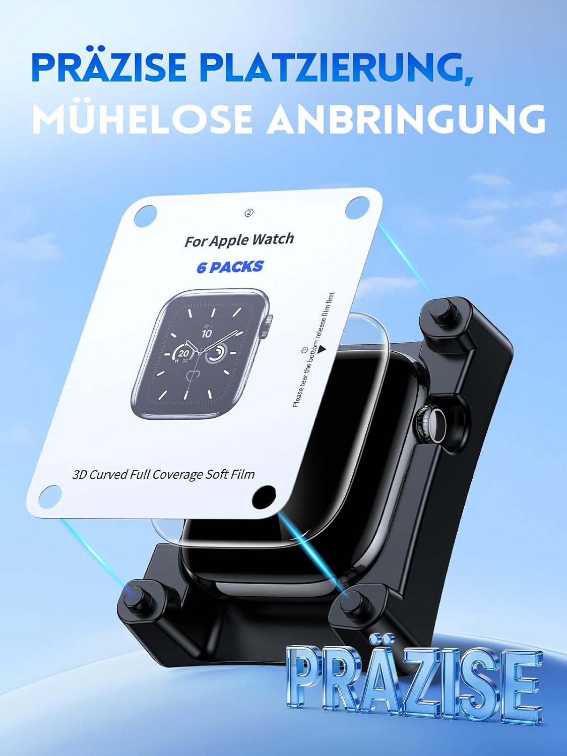Detalle de Misxi TPU Schutzfolie 6er-Pack für Apple Watch Series 11/10 (46 mm)