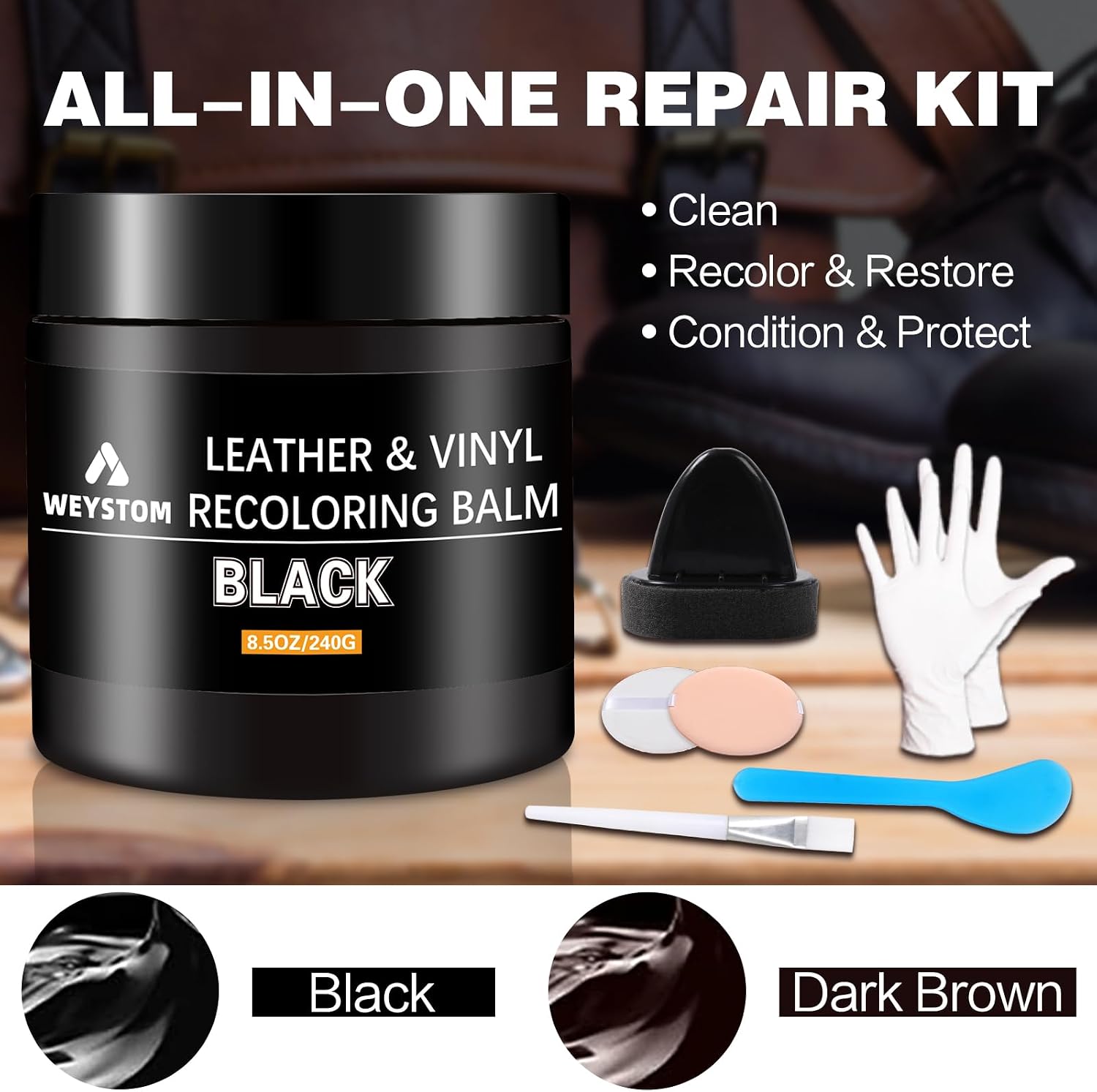 Thumbnail 4 de WEYSTOM Kit Riparazione Pelle 90 ml 🧽