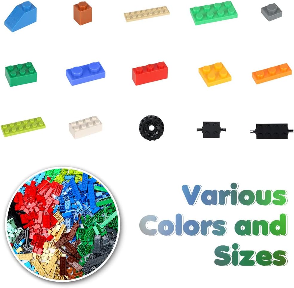 Detalle de Lekebaby Classic Building Bricks Set, 1546 Teile – kompatibel mit großen Marken