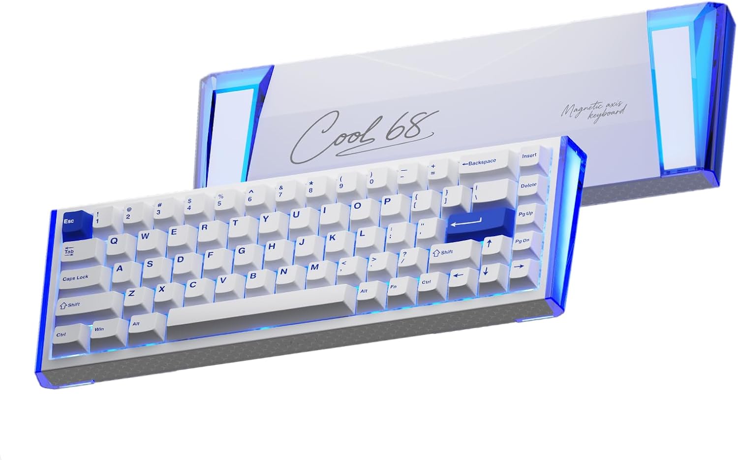Detalle de DAREU COOL68: Tastiera da gioco cablata al 60% con interruttori magnetici e latenza ultra‑bassa