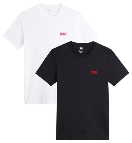 Thumbnail 6 de Levi's 2-Pack Crewneck Graphic Tee Uomo – Bianco (Chesthit White / Caviar), L